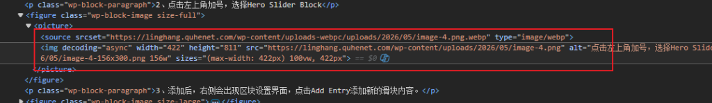 <picture> 包裹的 <img> 标签webp输出